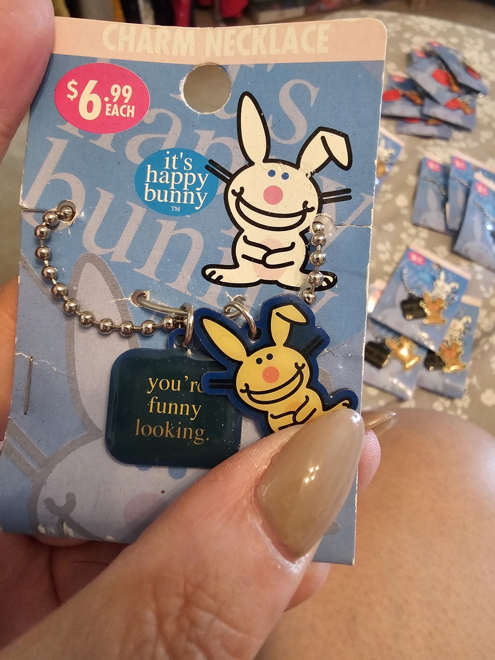 Vintage 2006 Happy Bunny Necklace